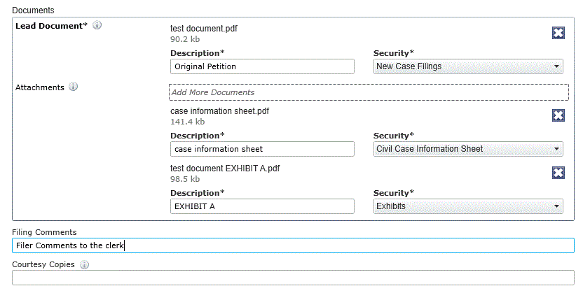 paper each document for sizes