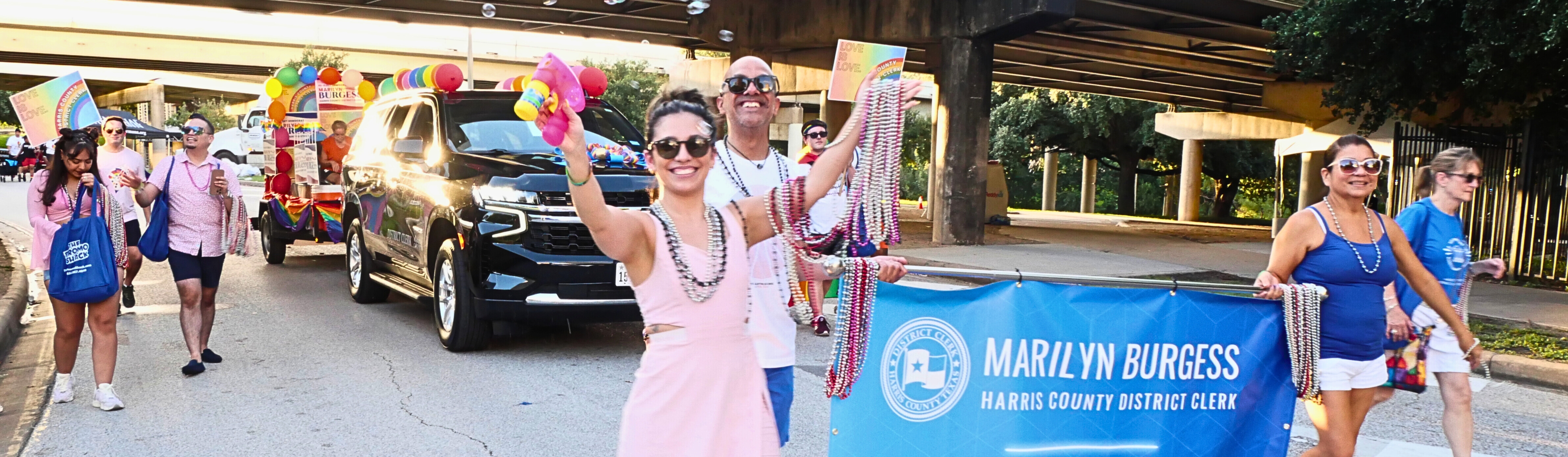 image of District Clerk Marilyn Burgess and team at Cinco de Mayo Parade.